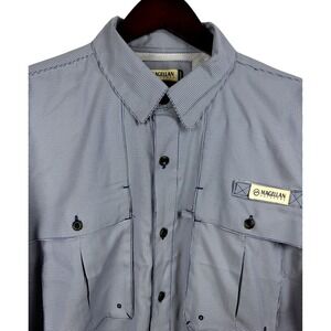 Magellan Outdoors Mens Aransas Pass Long Sleeve Fish Gear Shirt Relaxed Fit L